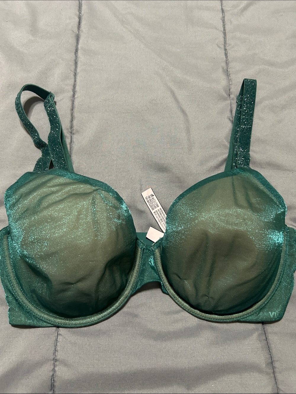 Victoria's Secret Shimmer Emerald Green Underwire Bra